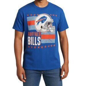 Tailgate Buffalo Bills Football Helmet Graphic Tee Blue Men's Size XL NWOT Read